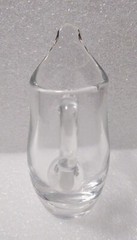 VTG Val St. Lambert Small Glass Cocktail Pitcher Signed 5” MCM