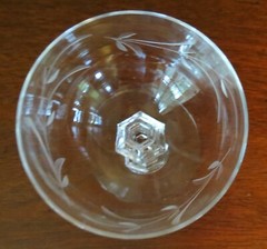 Tiffin Franciscan Elizabeth Gray Cut #17453 Stem Clear Liquor Cocktail(s)
