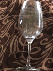2 VTG RONA SLOVAKIA CLEAR CRYSTAL RED WINE GLASSES PULLED STEM 22 OZ 9,75”