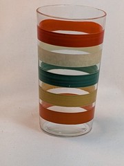 MCM Anchor Hocking Fiesta Bands Tumbler 11 oz Original 1960’s