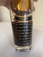 Set Of 6 MCM 50‘s-60’s gold black Cera Sports Memorabilia highball glasses