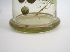 BEAUTIFUL GLASS ENAMELED BEER STEIN MUG WITH FIGURE 19TH CENTURY