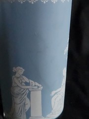 Hellenic Blue 16 oz Flat Tumbler by Jeannette • 6½» Tall Vintage