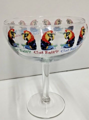 VINTAGE 2 Parrot Head Margarita Glasses «Got Salt?» Parrot Party Jimmy Buffet