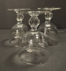 VTG Libbey “STARGLOW” Pattern ~ Champagne Coupe Glasses 3-3/4” Height ~ Set of 3