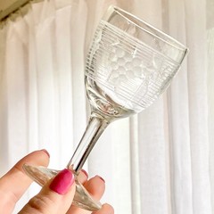 3 Depression Era Glasses GRAPE On GRID Standard Lancaster Glass GRAPE CUT 1939