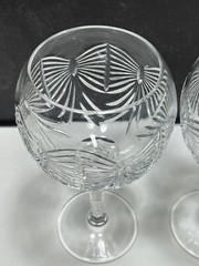 2 Waterford Toasting Wine Balloon Glass MILLENNIUM HAPPINESS CLEAR Butterfly Bow