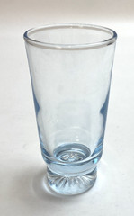 Vintage 1950s Duz Crystal Star Sapphire Shot Glass Blue Tint Cordial 4.25″