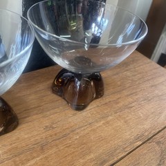 Set Of 4 Fostoria Capri Cinnamon Champane Sherbet MCM 1950’s Glasses Glass