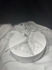VTG (1) Princess House Heritage Martini Glass Floral FIne Etched Crystal #435