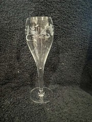 Princess House Heritage Pattern Crystal Champagne Tulip Glasses Set Of 4
