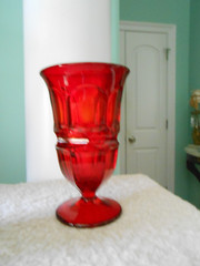 FOSTORIA Argus RUBY Red Iced Tea Goblet Mid Century