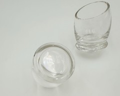 Set Of 2 Vintage Rosenthal German Crystal Schnapps Eggs Glasses Original Box