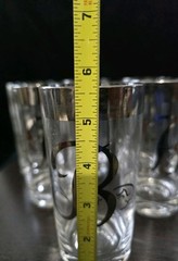 Queens Lusterware Glasses Monogram Letter «B» Set Of 7