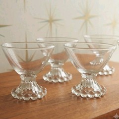 4 Vintage Anchor Hocking Berwick Boopie Sherbet/Champagne Glasses