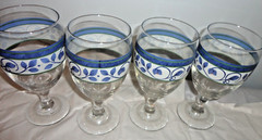 PFALTZGRAFF ORLEANS 16 OZ SET OF 4 ICED TEA WATER DRINKING STEM GLASSES GOBLETS