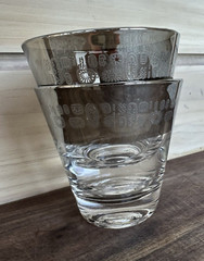 MCM Vintage Lowball Rocks Whiskey Glass Pair Canonsburg Temporama