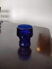 Vintage Viking/Fenton Georgian Cobalt Blue Flat Tumbler 5 oz