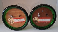 Vintage Domes Austria Romer Wine Glasses Emerald Green Etched Grape Leaf Musical