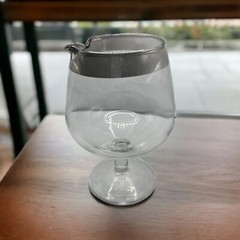 Brandy Snifter Pedistal And Footed With Pour Spout & Silver Trim – 6 Inches Tall