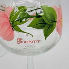 Set of 4 Franciscan Desert Rose Glass 6 1/2″ Goblets 10oz