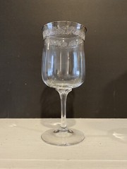 LENOX Crystal MOONSPUN Etched WATER GOBLET Platinum Rim 7 1/8 inch TAll