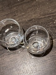 Di Amore Stemmed Cordial Brandy Glass Logo 4″ tall Set of 2
