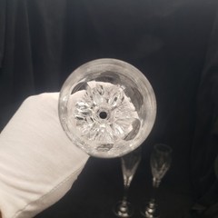 (8) Oscar De La Renta Le Grande Fleur Fluted Champagne Glass Elegant Crystal 9″T