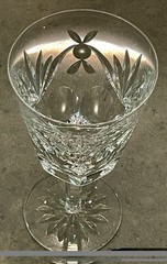 2 Waterford Crystal Ashling Water Goblets / Wine Glasses ~ Ireland~ 6 7/8″ Tall