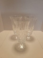 Catlin by Godinger Set of 3 Crystal Glass Iced Tea Goblets 14 ounce