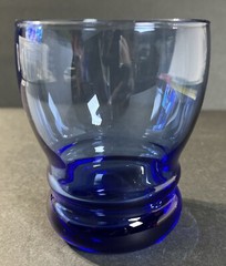Libbey Cobalt Blue Bangles Double Old Fashions 10 Oz. 4 1/4″