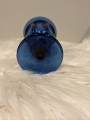 Vintage Old Williamsburg Deep Blue Imperial Glass Goblets – Set of 2