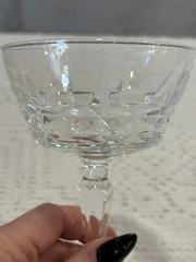 Vintage Set of 2 Cherbourg 24% French Lead Crystal Unit No. 3 Champagne/Sherbet