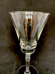 ANTIQUE Central Glass Works 1470 Clear Wine Glass 7″