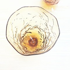 Seneca Driftwood Amber Glass Tumbler, 2 Footed Glasses