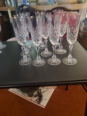 Set Of 10 Tiffin Elyse 9 In Champagne Flutes