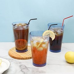 JGIRL Unbreakable Plastic Drinking Glasses [Set of 6] Assorted Colors
