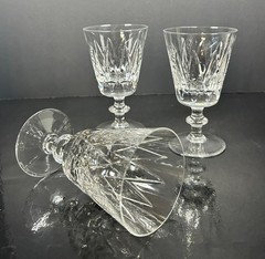 Val St. Lambert STATE OXFORD Crystal Water Goblet (s) LOT OF 3 Vintage Signed