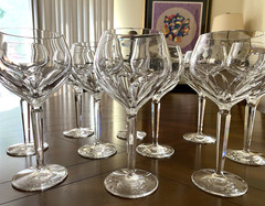 Waterford NEVE Crystal 8 3/8″ Water Goblet Glass Set Of 10 Rare Discontinued