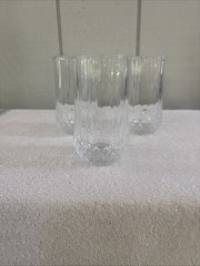 3 Cristal D’Arques Longchamp 10 Oz ROCKS/TUMBLER Drink Glasses. EUC.