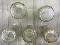 Set of 5 Vintage LIBBEY Glass Company Silver Leaf Highball Glasses 1953-1978