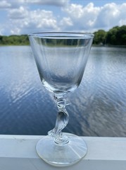Vintage Tuxedo Penguin Stem Art Nouveau Glass Wine Manhattan Cordial Rare @228