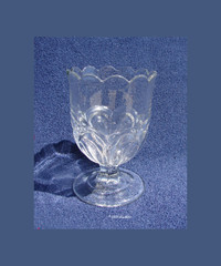 Antique EAPG Central Glass Co. Clear O’Hara #145, aka Loop Spooner Spoon Holder