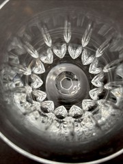 Set of 4 Mikasa Interlude Wine Glasses Cut Crystal 8.25″H 3.5″W Rim Capacity 6oz