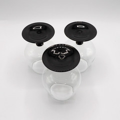 Domino Signature Black by Cristal D’Arques-Durand Brandy Glasses Set of 3