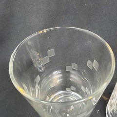 Libbey Windsor Etched Highball 12oz Drinking Glasses 5.2”H , Vintage Set of 4
