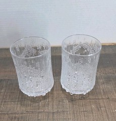 Iittala Ultima Thule Highball Crystal Glasses Finland Set of 2