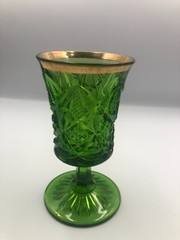 Green and Gold Pennsylvania Goblet. (Balder)