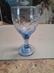 Libbey Cobalt Blue Garden Vine Goblet