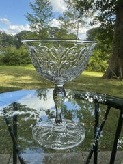 Set Of 8 Webb England Rock Crystal Cut Glass Port Wine Stems C 1900
